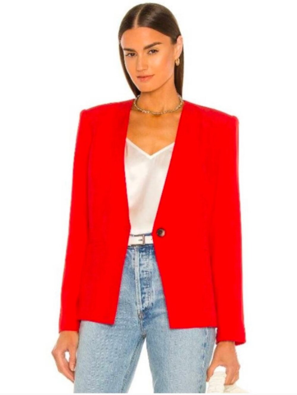 L’AGENCE Eletta Racing Red One Button Blazer, Sz 0